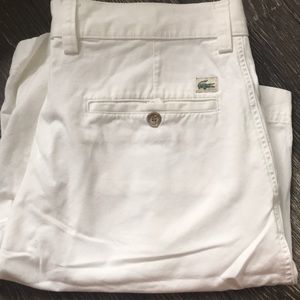 Lacoste white khaki shorts